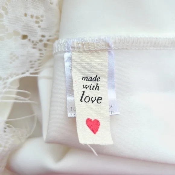 Tea n Cup White Lace Open Back Mini Dress Sheer Sleeve Size XS Bride Rehearsal - Picture 12 of 14